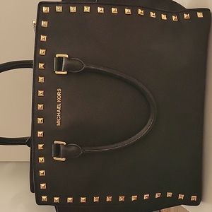 Michael Kors Selma Studded Black Handbag